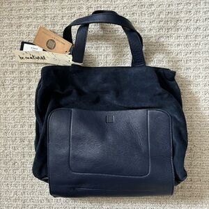Biba handmade suede leather tote